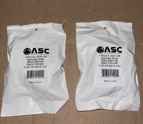 ASC Magazin .223/5,56 5 Schuss Edelstahl schwarz 5-223-SS-BM-B-ASC (2er Pack)
