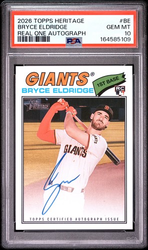 Bryce Eldridge #ROA-BE 2026 Topps Heritage Real One Autograph card