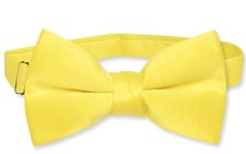 Vesuvio Napoli Boys BOWTIE Solid GOLDEN YELLOW Color Youth Bow Tie