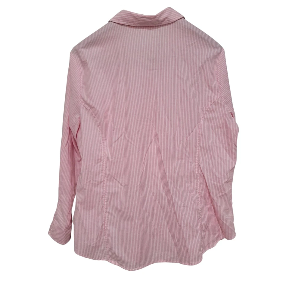 Lee Riders Easy Care  Long-Sleeves Pink Striped Fitted Button-Up Shirt Size 2XL - Image 4 of 4