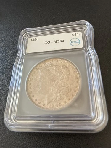 1896 Morgan Silver Dollar. ICG MS63. Valued At $110.