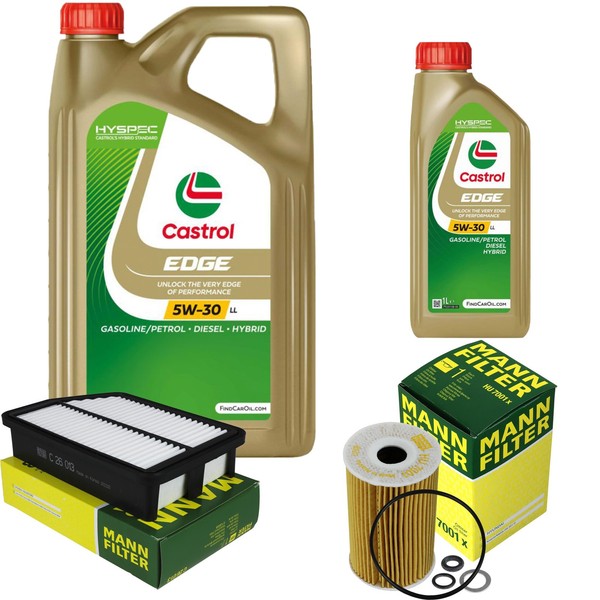 Mann Inspektionspaket 6L Castrol Titanium 5W-30 FüR Hyundai IX35 1.7 Crdi KIA-image
