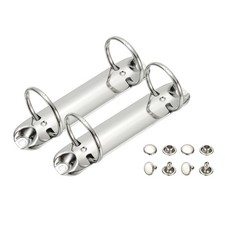 2 Set 1" B7 2 Hole O Ring Binder Mechanisms, 38mm Silver Tone
