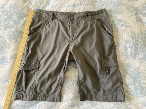 The North Face Cargo Shorts 6 Pockets Gray Women’s Size 12 Hiking Nylon Ripstop