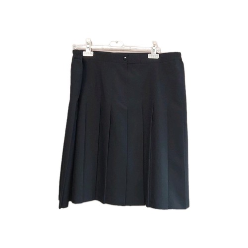 Vintage Laura Scott Pleated A-Line Skirt Women's Sz 22 Black Acadamia USA - Picture 4 of 6