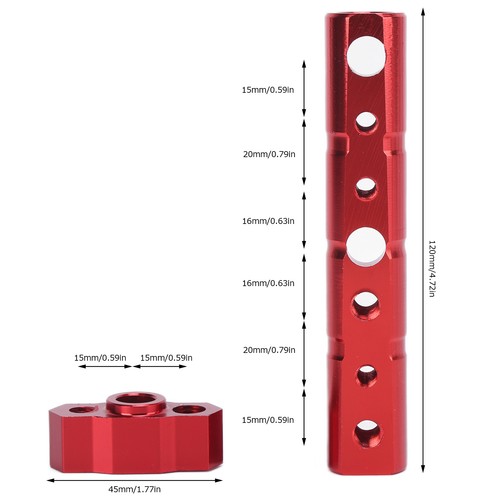 *Red Motorcycle Handlebar Extender Mount For - Afbeelding 8 van 12