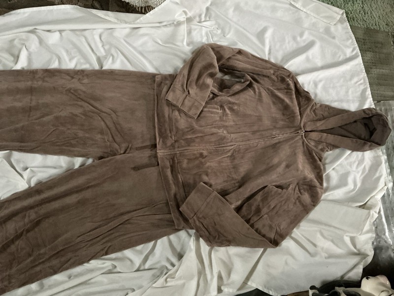 1Vintage New York Ny  Company Velour Full Zip Hoodie Sweatsuit M Medium ~~NEW!!!