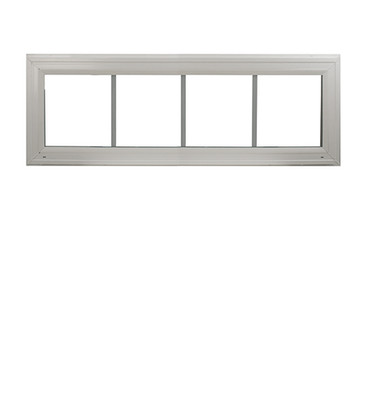 Double Pane Transom Window 42'' x 16'' White Fixed Windows DP50 White Vinyl Argon