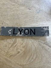 MILITARY PATCH Digital Camo HOOK AND LOOP ACU TAPE WITH NAME LYON