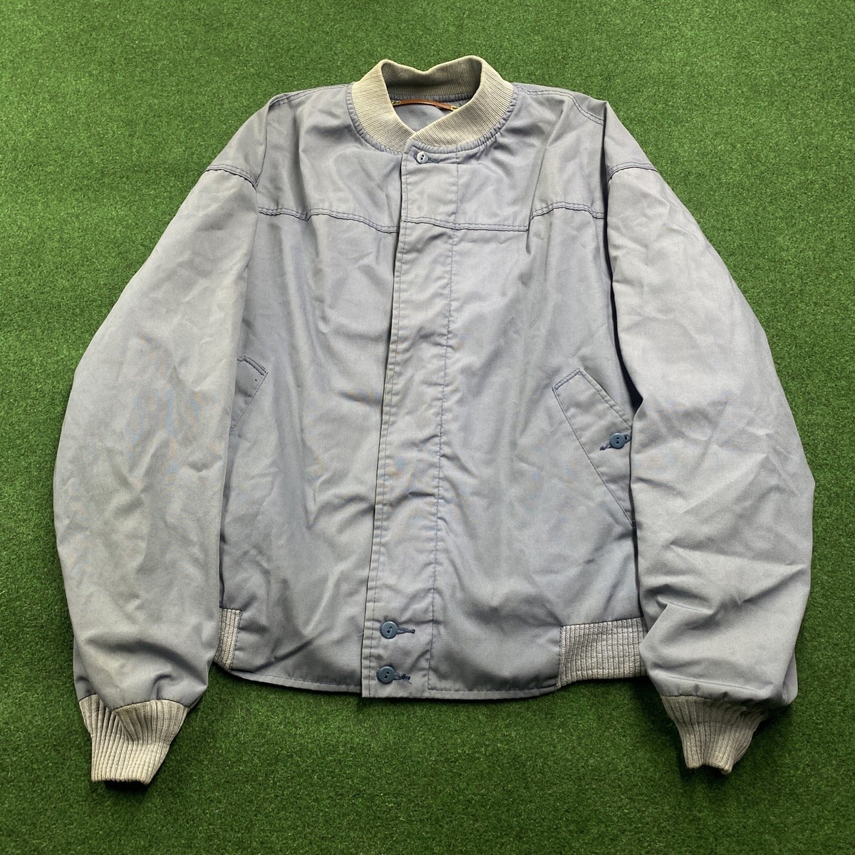 Vintage Catalina La Paz Bomber Jacket Mens 46 Blue 70S Full Zip