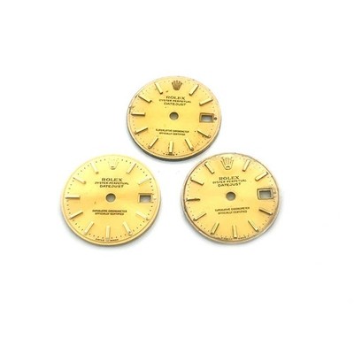 7445 Rolex Date Just Set of 3 Dials Ladies 20mm Gold Color