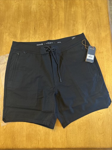 Roark Shorts Mens 34 Black Layover Traveler Everyday Zip Pockets Hybrid