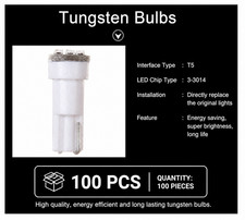 100x T5 17 74 73 33014smd Instrument Gauge Dash Indicator Led Light Bulb... 100x T5 17 74 73 33014smd Instrument Gauge Dash Indicator Led Light Bulb...