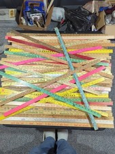 wooden advertising yardsticks, lot of 50