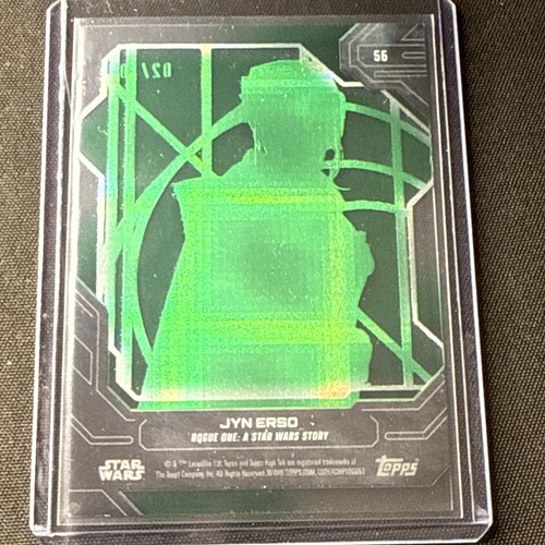 2025 Topps Star Wars High Tek Rebel Green Cube Diffractor Jyn Erso /10 - Picture 2 of 2