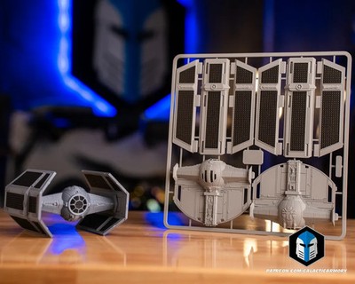 TIE Advanced 3D Druck   Kit Card Bausatz | Multicolor 1:60 Raumjäger Modell