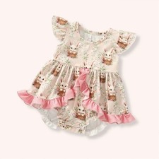 Pete  Lucy Cottontail Cutie Girl Infant Romper Size 0-3 Months