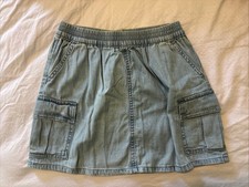 GAP KIDS GIRLS DENIM BLUE WASH MINI SKIRT NWT 45 L