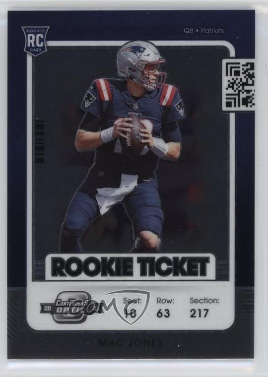 2021 Panini Contenders Optic Rookie Ticket Mac Jones #82 0bo9