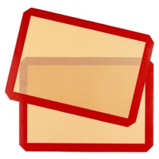 2 Non-Stick Silicone Baking Mats Half Sheet Pan Liners 11-5/8" - 16-1/2"