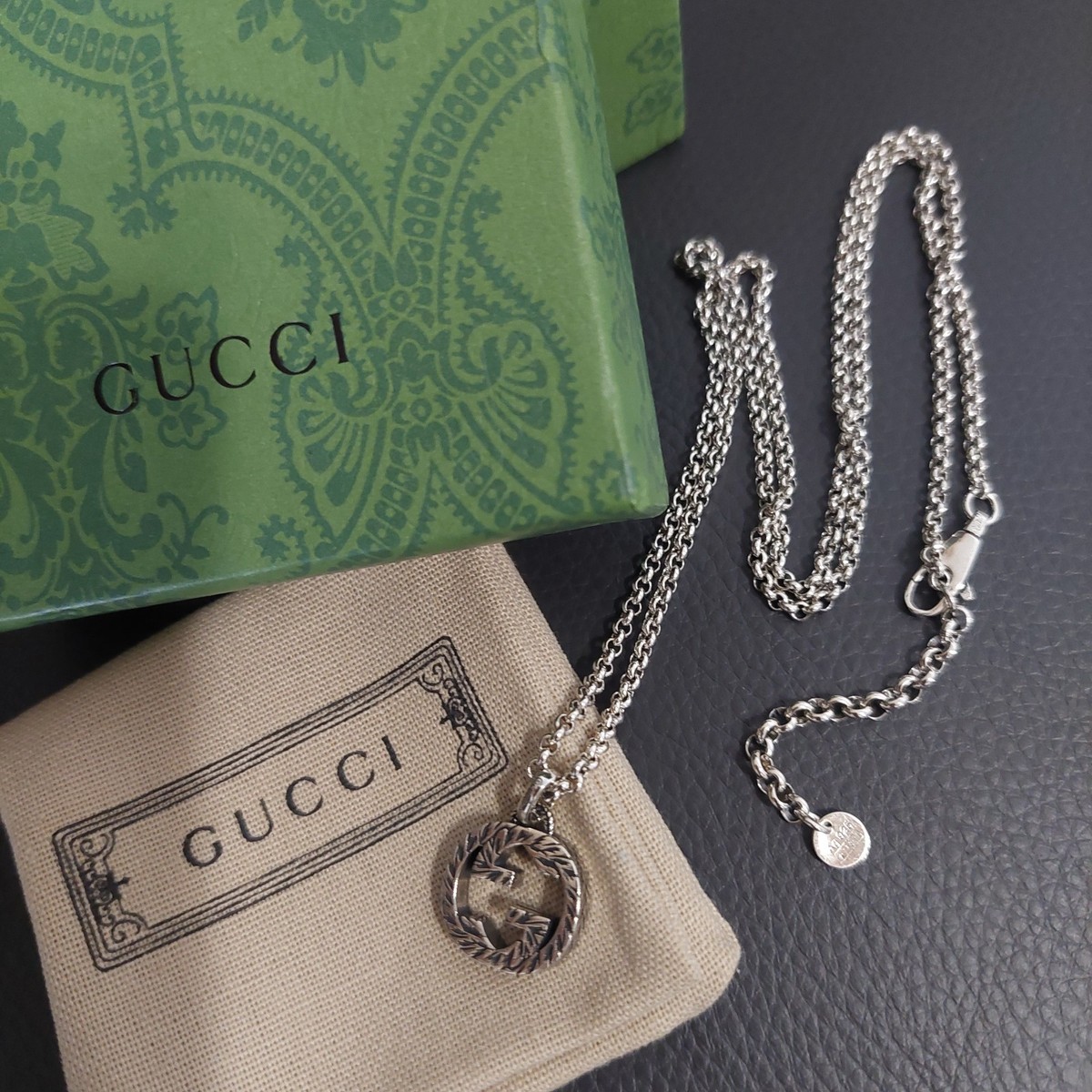 GUCCI シルバーロゴネックレス92 GUCCI シルバー ダブルGロゴ ネックレス 【公式通販】