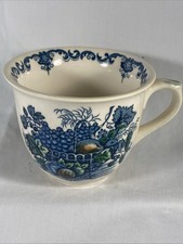 Masons Patent Ironstone Blue Fruit Basket Tea...