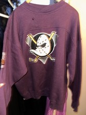 Vintage 90s Mighty Ducks Hockey Crewneck Sweatshirt Size Large
