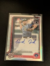 2025 Topps Chrome Update Rookie Refractor Autograph 271/499 Brad Lord Nationals
