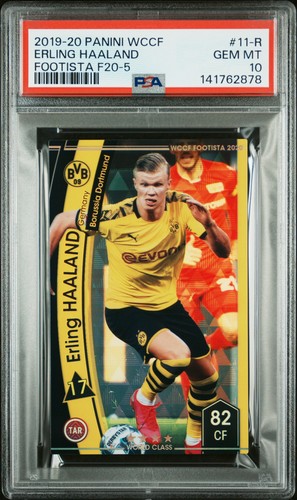 2019 PANINI WCCF FOOTISTA F20-5 #11-R ERLING HAALAND ROOKIE RC PSA 10