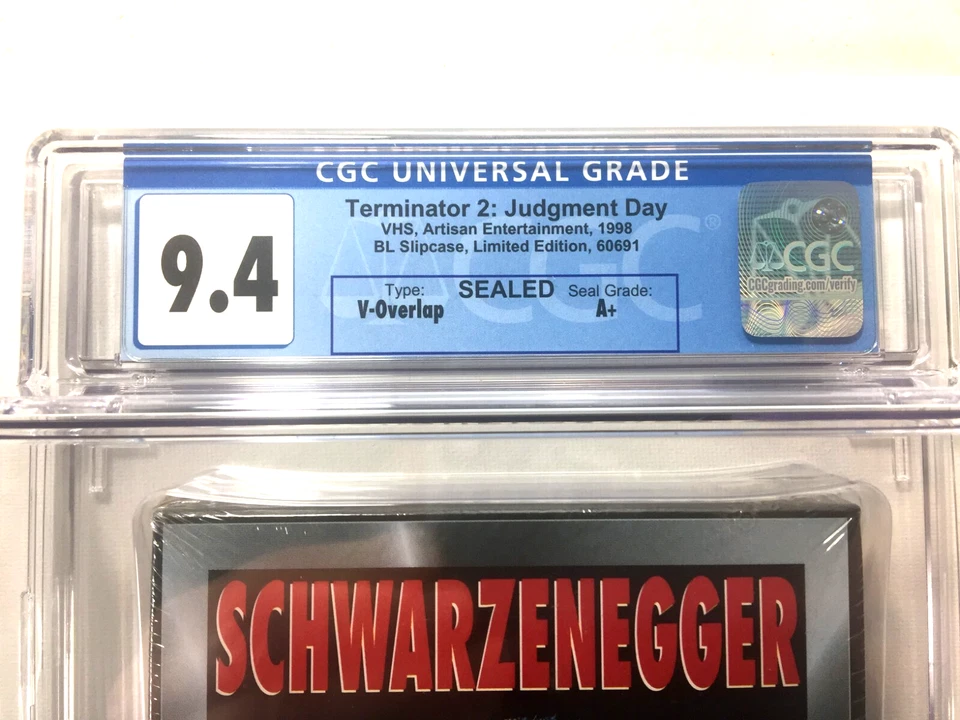 The Terminator 1&2 Limited Edition VHS 1997 ARTISIAN CGC Grade 9.6 & 9.4 A+ SEAL - Image 3 of 4