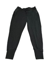 Columbia Sportswear Jogger Pants Womens M Black Fleece Lined Drawstring Waist