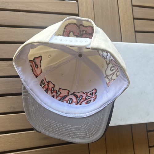 Chicago Bears Full Graffiti Custom Snapback Hat Cap Cream Dome Two Tone - Picture 8 of 11