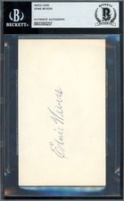 Ernie Nevers Beckett BAS Signed 3x5 Index Card Autograph
