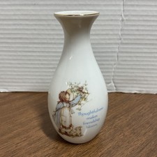 Holly Hobbie 5  Flower Bud Vase 1981 Designers Collection Genuine Porcelain