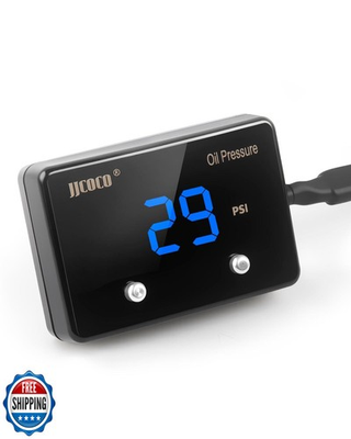 #ad JJCOCO 232PSI Oil Pressure Gauge LED Digital Display 12V Press Gauge Meter Ki $58.99