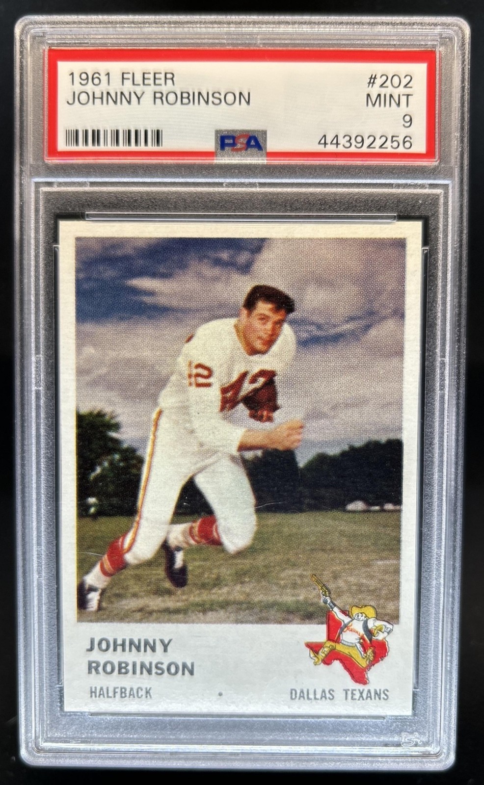 1961 Fleer Johnny Robinson Rookie RC #202 PSA 9