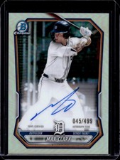 2026 Bowman Max Clark Chrome Prospect Auto Autograph Refractor #/499 Tigers