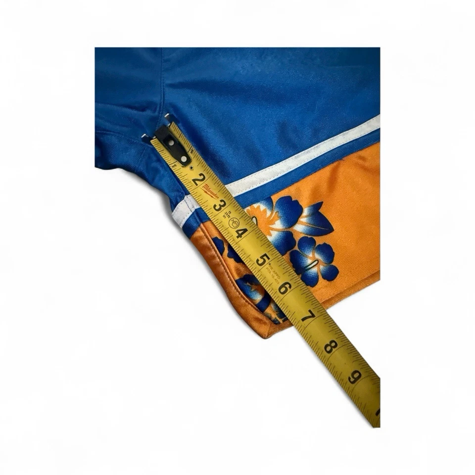 Youngs Lei Shorts Mens XS Blue Floral Polyester Drawstring Hawaiian Basketball - Image 3 of 4