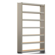 Archivregal mit Seitenwand, Aktenregal / 2500 x 1695 x 300 mm, 7 Böden a 250 kg