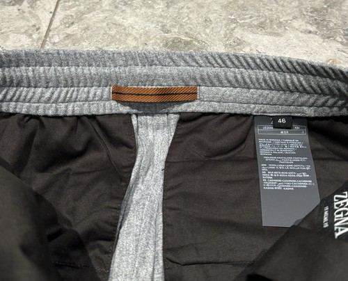 Pantaloni da jogging ZEGNA '15MILMILMIL15' lana superfine grigio mélange 46 IT/XS $1750+ - Foto 15 di 22