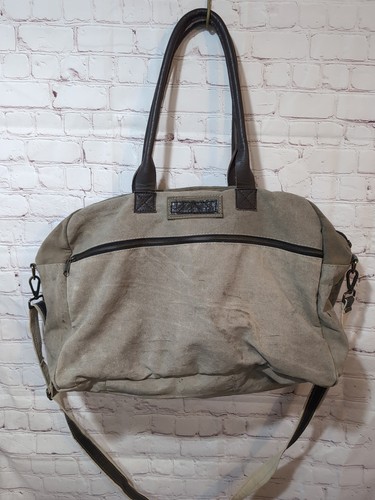 NEU MIT ETIKETT VINTAGE ADDICTION recycelte Militärzelttasche große Handtasche oliv Reisetasche - Bild 11 von 20