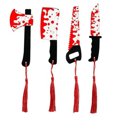 Halloween Themed Page Marker Acrylic Bookmarks Horror Book Markers with Tassels
