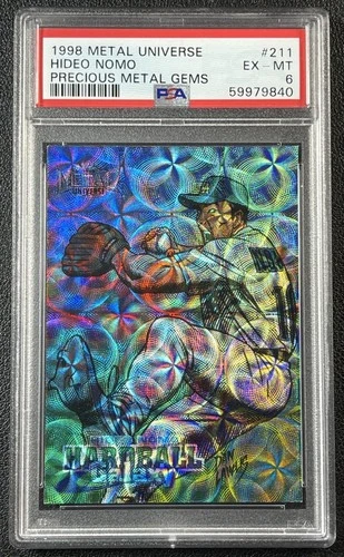 HIDEO NOMO PSA 6 1998 FLEER METAL UNIVERSE #211 PRECIOUS GEMS PMG 31/50 HARDBALL