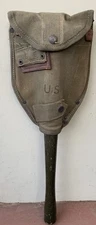 Ames Military Folding Shovel With Pick, used condition 1968 w/cover