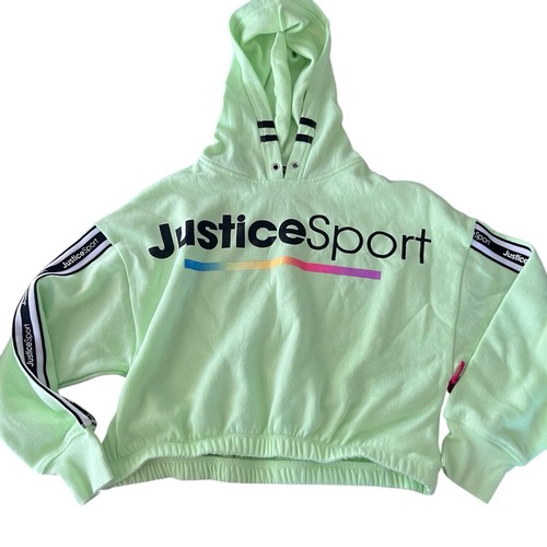 Justice Sweatshirt Hoodie Neon Green Size S Missing Hoodie String