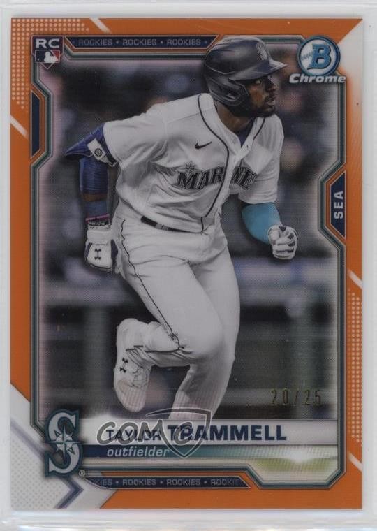 2021 Bowman Chrome Orange Refractor /25 Taylor Trammell #61 0ii1