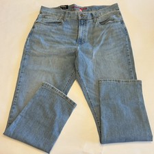 Lucky Brand 410 Athletic Straight Jeans Men's 36x30 Light Blue Denim A0134 NWT