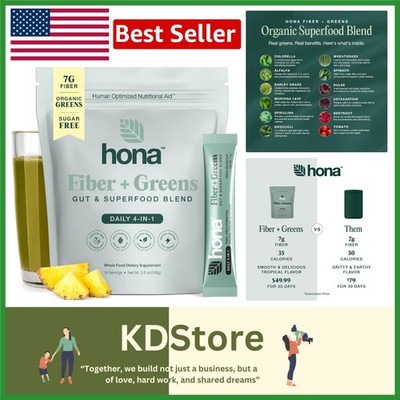 Hona Gut & Superfood Greens Powder   Natural Energy & Digestive Support