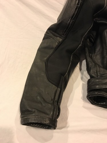 CAFE RACER MOTORCYCLE LEATHER JACKET XELEMENT VENTS BIKER SIZE M ARMOR - Picture 4 of 12