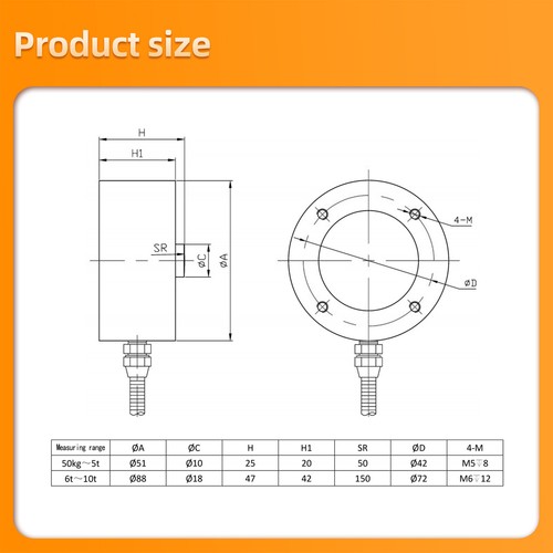 Digital Force Gauge with Load Cell Sensor Test Force Weight Pressure 0-5T - Picture 48 of 136